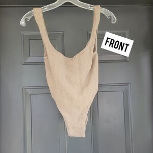 Raunched Textured One-piece Bodysuit OSFA